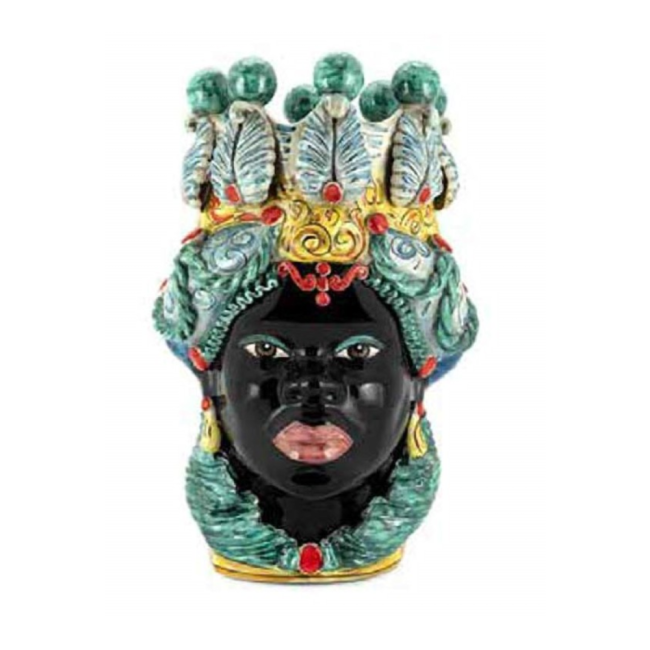 TESTA DI MORO MOD. DEMETRA MULTICOLOR VOLTO NERO L