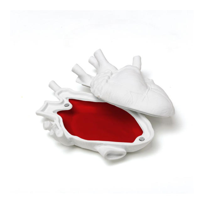 Love in Bloom "Love in a Box" – Portagioie a Forma di Cuore in Velluto Rosso Seletti
