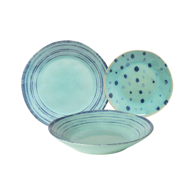 SERVIZIO TAVOLA 18 PEZZI NANTUCKET AQUA