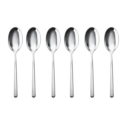 SET 6 CUCCHIAINI MOKA LINEAR INOX
