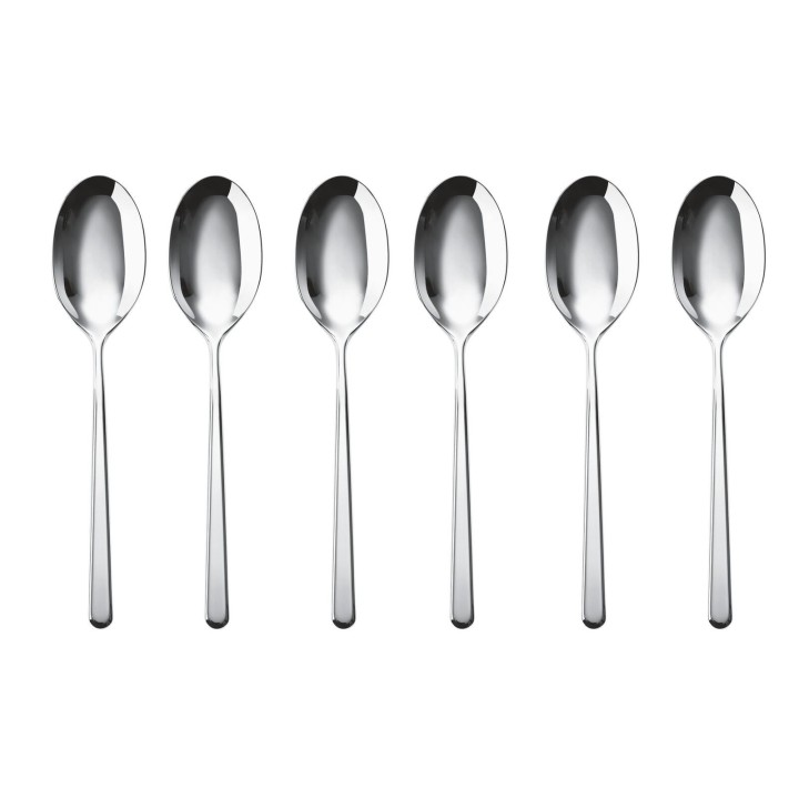 Sambonet Set di 6 cucchiaini da caffè Linear in acciaio inox