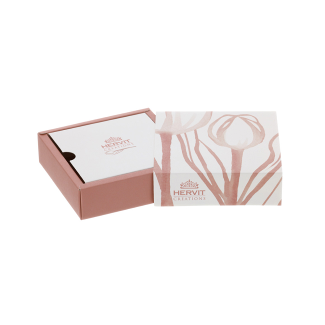 Hervit box cartoncino Tulip rosa 10x10x3cm