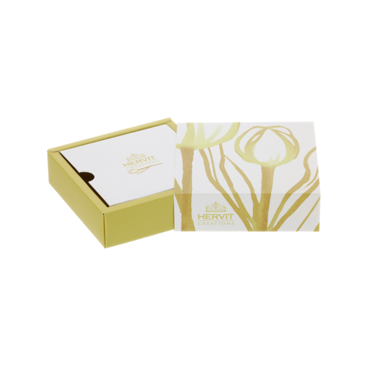 Hervit Scatola portaconfetti Tulip giallo 10 × 10 × 3 cm