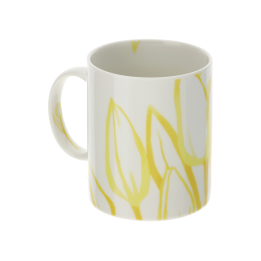 Hervit Creations Mug Tulip gialla in porcellana 8 × 10 cm