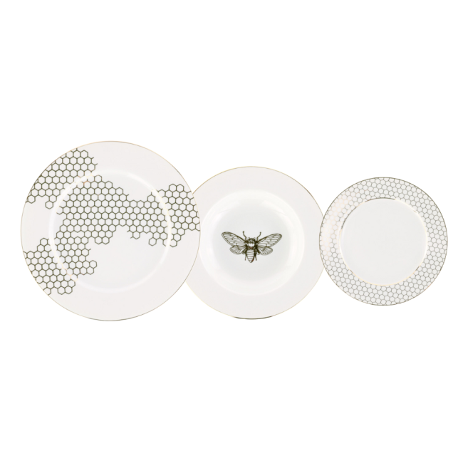 Servizio Tavola 40 Pezzi Hive Izzo Weissestal in Porcellana Bianca