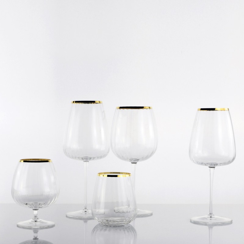 SET 6 CALICI ACQUA IMPERIAL GOLD