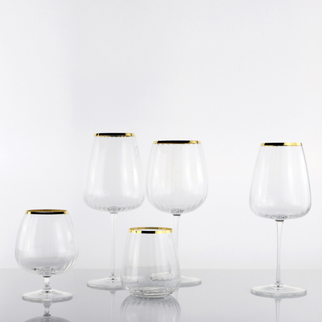 SET 6 CALICI ACQUA IMPERIAL GOLD