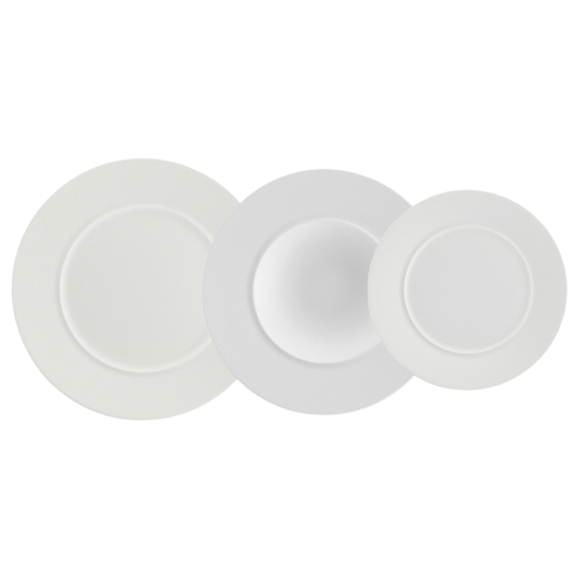 Servizio Tavola 39 Pezzi Terrea White in Porcellana