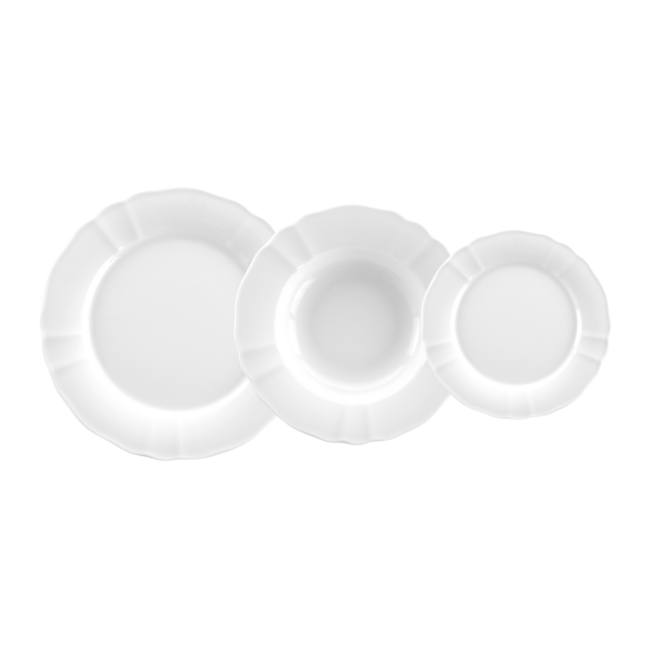 Servizio Tavola 18 Pezzi Lavinia Weiss Weissestal in Porcellana Bianca