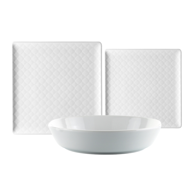 SERV.TAVOLA 38PZ TILE WHITE
