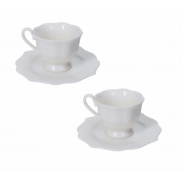 Brandani 2 tazzine da caffè Queen new bone china