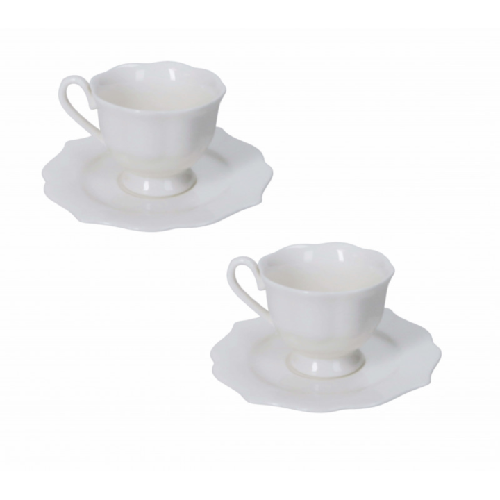Brandani 2 tazzine da caffè Queen new bone china