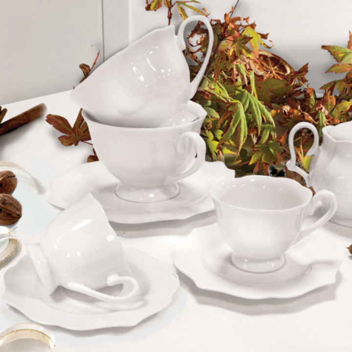 Brandani 2 tazzine da caffè Queen new bone china