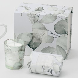 Hervit Creations Set Botanic bianco candela e sapone oud