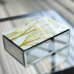 Hervit Cofanetto portagioie Tulip giallo 15 × 10 × 5 cm