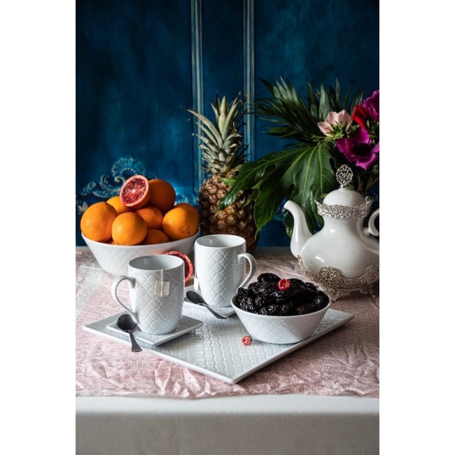 SERV.TAVOLA 38PZ TILE WHITE