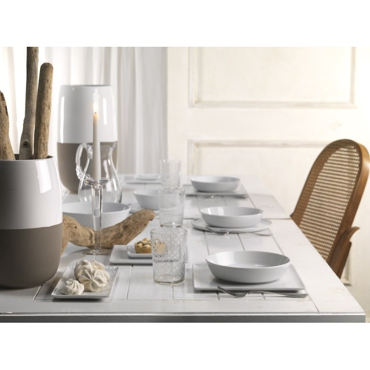 Weissestal Servizio di piatti Tile White 38 pezzi