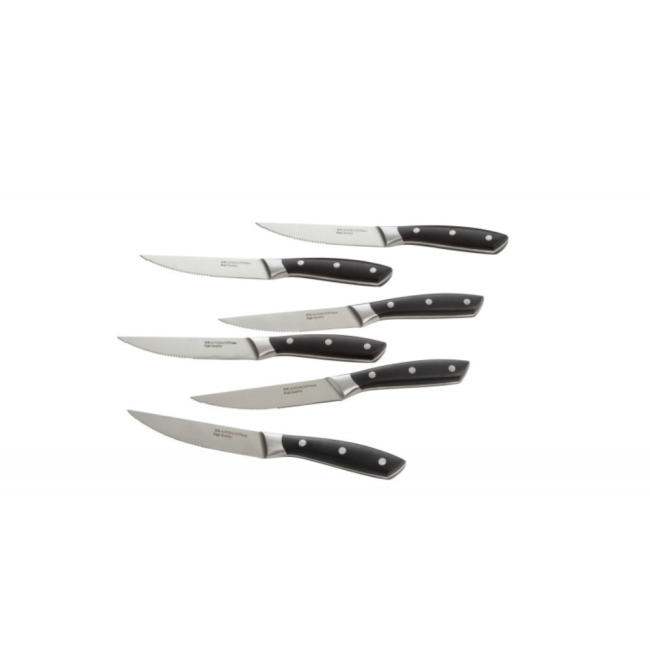 Set 6 Coltelli da Bistecca Forgiati Brandani High Quality in Acciaio Inox