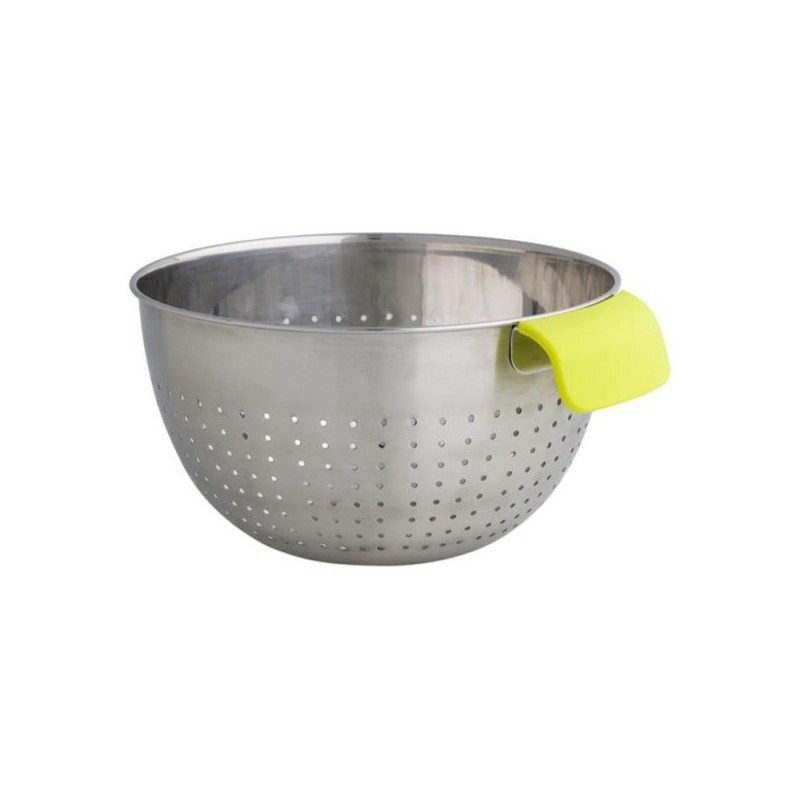 Scolatutto in Acciaio Inox Brandani con Manico in Silicone Verde