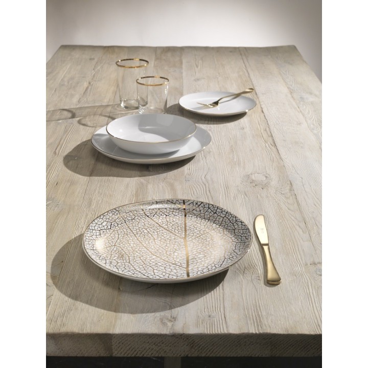Weissestal Servizio di piatti Onix White Leaf 36 pezzi