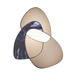 L'Oca Nera Specchiera Urban metallo nero 64 × 80 cm