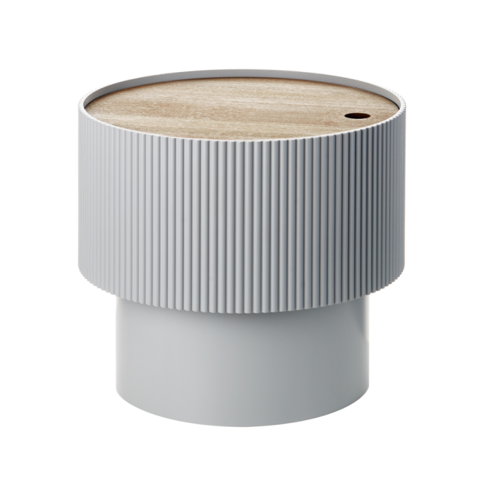 L'Oca Nera Tavolino contenitore grigio Ø 38,5 cm