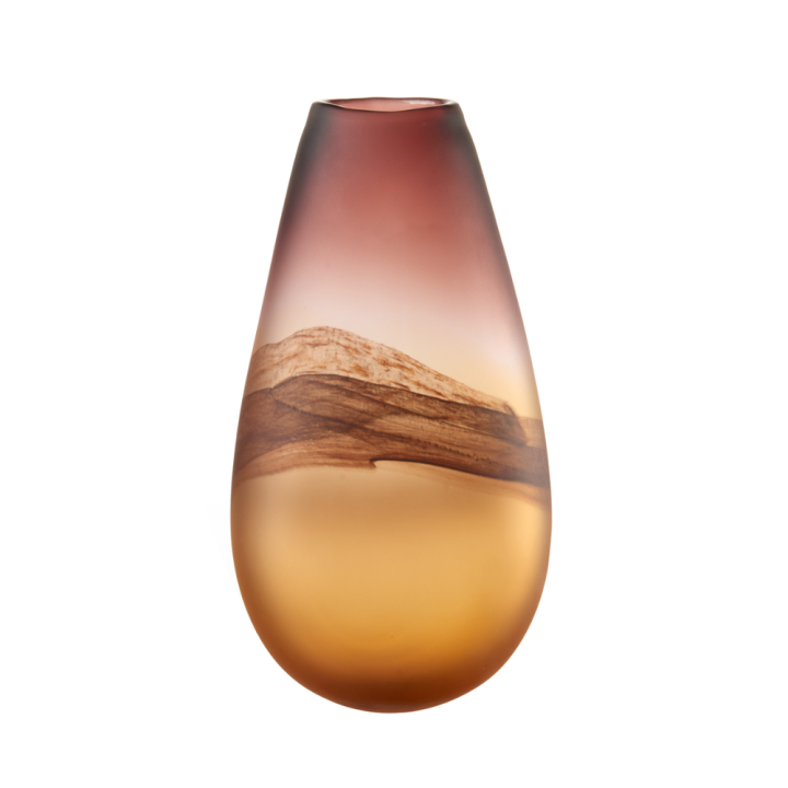 L'Oca Nera Vaso in vetro marrone e ambra 37,5 cm