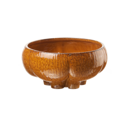 L'Oca Nera Centrotavola a conca in ceramica marrone Ø 25 cm