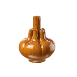L'Oca Nera Vaso in ceramica marrone alto 30 cm