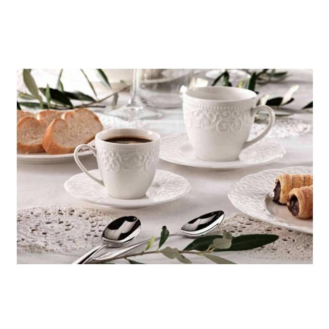 SET 6TAZZA CAFFE GRAN GALA BONE PORCELAIN