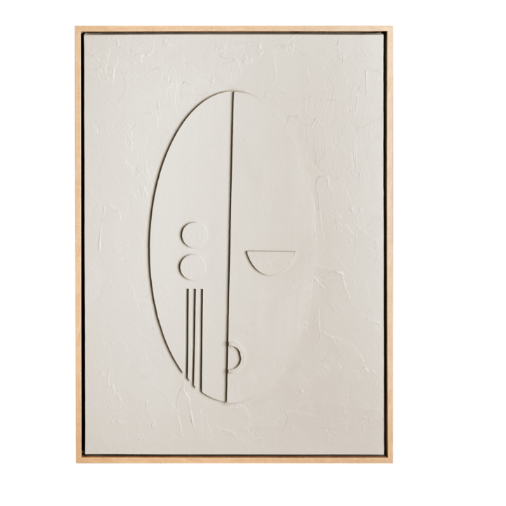 L'Oca Nera Quadro maschere tribali 53 × 73 cm
