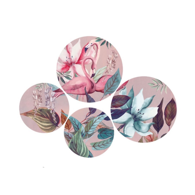 PIATTI DECORATIVI DA PARETE NASSAU - SET 4 PZ