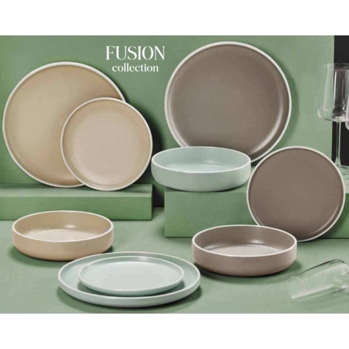 Brandani Servizio di piatti Fusion sabbia 18 pezzi