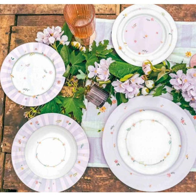 Set 4 Sottomoka BRANDANI In Porcellana E Sughero - Diametro 11,5cm, Decorazione Polline - Foto 2