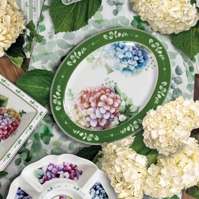 Vassoio Ovale Flora Brandani in New Bone China - 36x26 cm 2