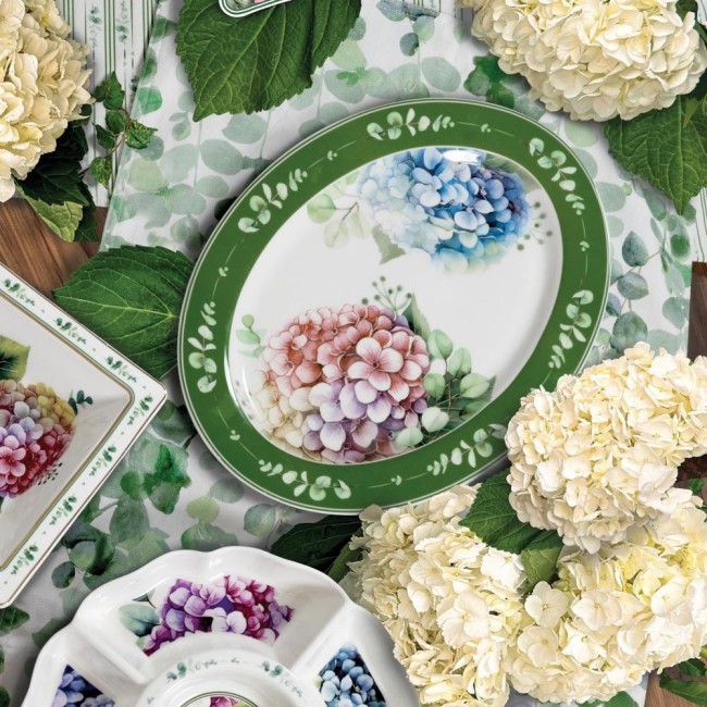 Vassoio Ovale Flora Brandani in New Bone China...