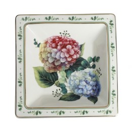 Brandani Svuotatasche Flora in porcellana 18,5 × 18,5 cm