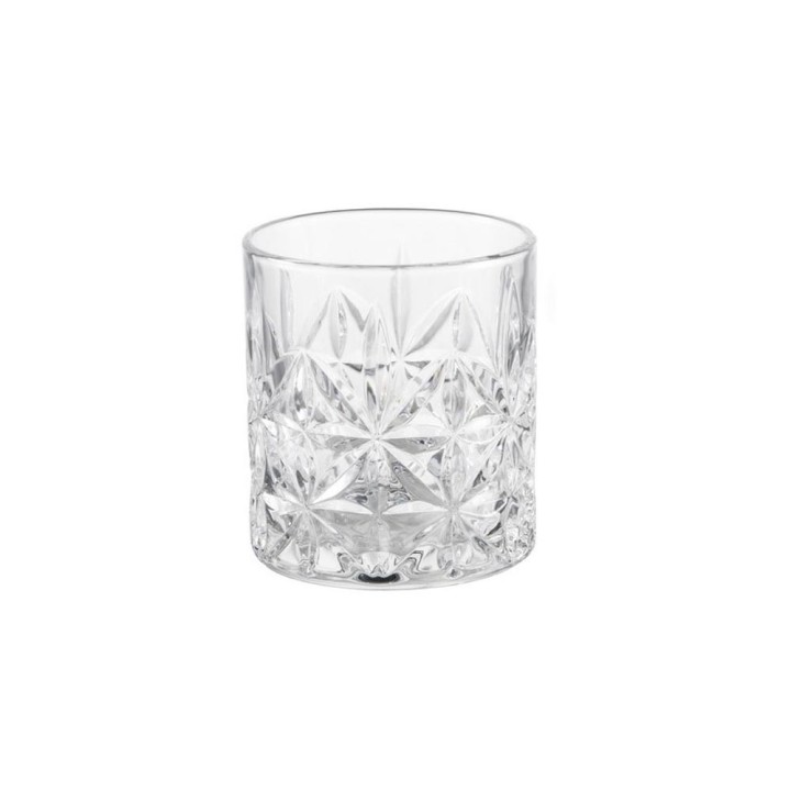 Brandani Set di 6 bicchieri Fiore trasparenti da 320 ml