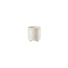 L'Oca Nera Cachepot piccolo bianco anticato 16 cm