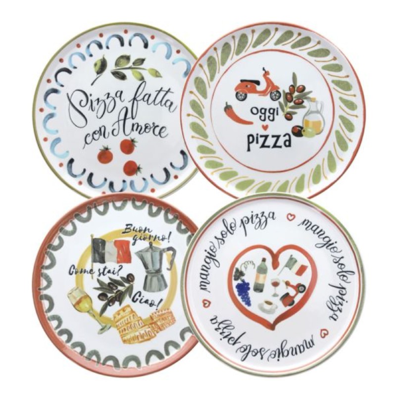 SET 4 PIATTI PIZZA CM33