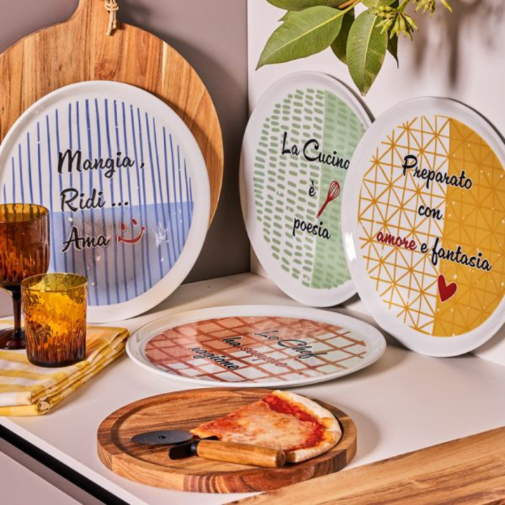 Tognana Set di 4 piatti pizza in porcellana Ø 33 cm