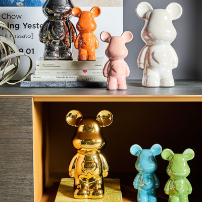 ORSO DECORATO ROSA H18           HOME DEC BEAR 2