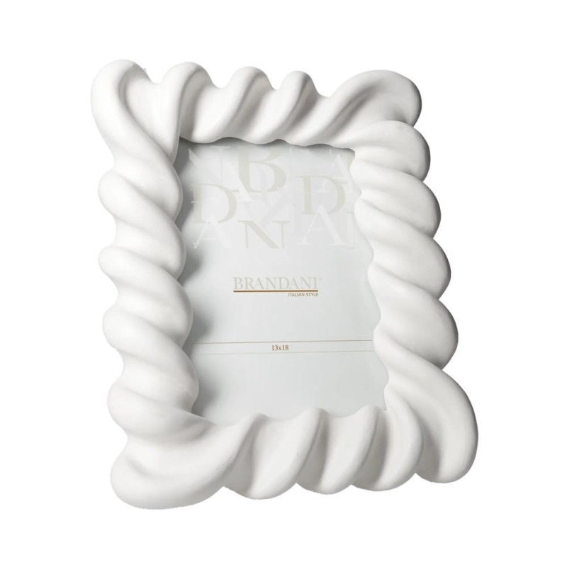 Brandani Portafoto Candy Bianco – Cornice Moderna – Interno 13x18 cm