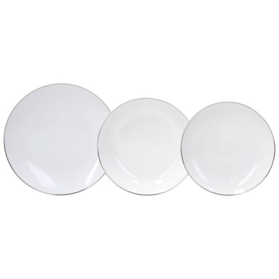 SERV. TAVOLA  18 PZ  METROPOL FASCETTA PLATINO