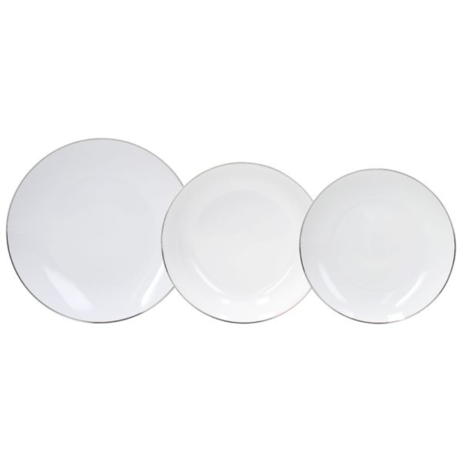 SERV. TAVOLA  18 PZ  METROPOL FASCETTA PLATINO