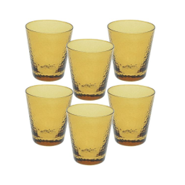 Tognana Set di 6 bicchieri Alice ambra da 330 cc
