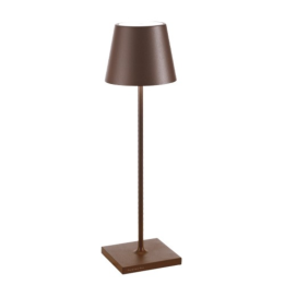 Zafferano Lampada Poldina Pro ricaricabile corten