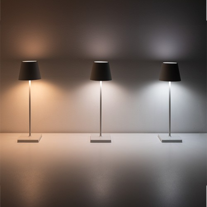 Zafferano Lampada Poldina Pro ricaricabile corten