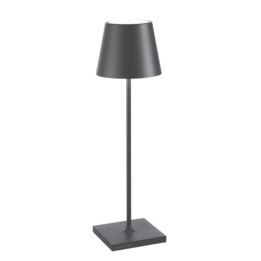Zafferano Lampada Poldina Pro ricaricabile grigio scuro