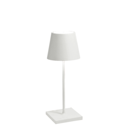 Zafferano Lampada Poldina Mini bianca ricaricabile